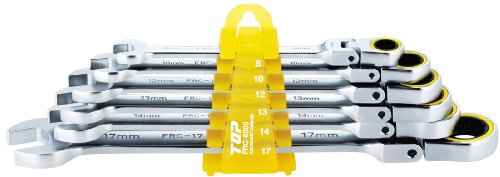 TOPKOGYO トップ工業 TOP 6丁組首振りラチェットコンビセット 3691578
