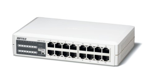 BUFFALO バッファロー 10/100M スイッチングHub プラスチック筐体/電源内蔵モデル 16ポート(LSW3-TX-16NP)