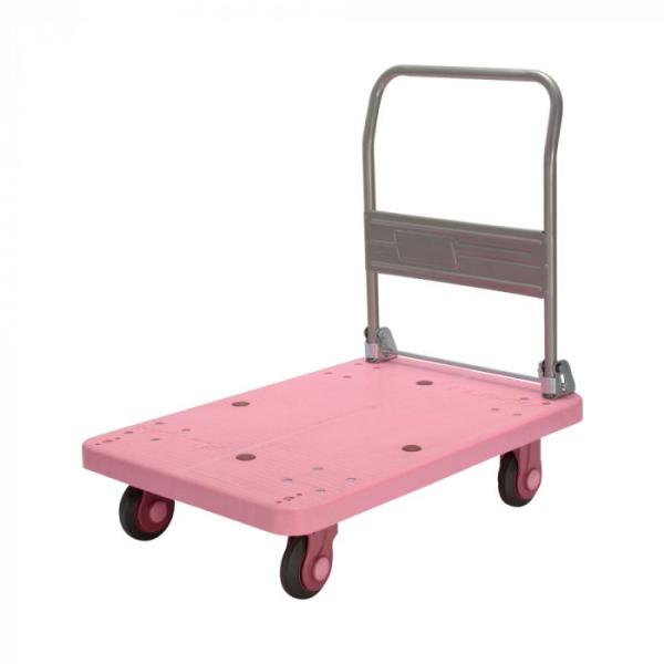 COMOLIFE コモライフ 静音台車 ハンドル折りたたみ式 最大積載量300kg PLA300-DX ピンク