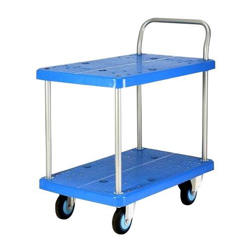 COMOLIFE コモライフ プラスチックテーブル台車 テーブル2段式 最大積載量300kg PLA300Y-T2 (1500702)