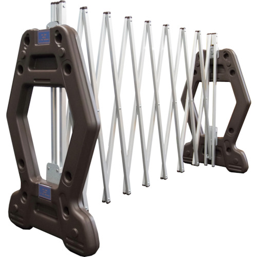 安全興業 伸縮式AZゲート 2連タイプ ブラウンの通販は