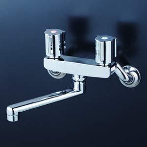 KVK 2ハンドル混合栓(170mmパイプ付) KM140EXN