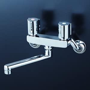 KVK (寒)2ハンドル混合栓(240mmパイプ付) KM140ZEXNR2