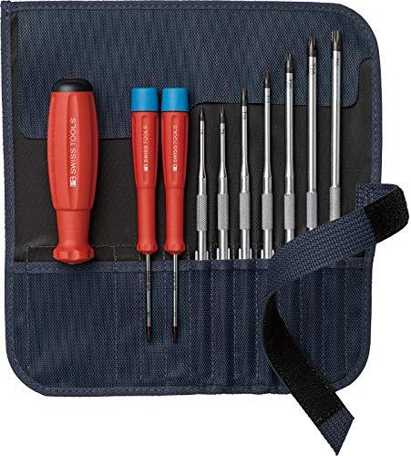 PBスイスツールズ社 8218.GY.V02 差替式ドライバーセット 9本組 グレー 8218.GY.V02