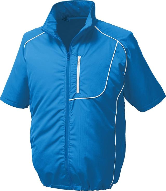 KUCHOFUKU 空調服 ポリ製半袖ウエアのみ ブルー L  KU91720C04S3 1着