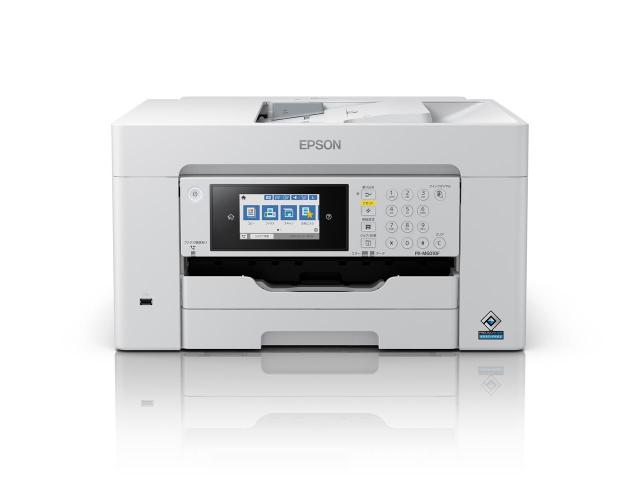 EPSON エプソン PX-M6010F カラーインクジェット複合機 4.3型タッチパネル インク形状:独立 インク4色 顔料 4800×1200〜2400 dpi 最大用紙サイズA3ノビ 接続(USB)〇 接続(有線LAN/無線LAN)〇 スキャナ機能有り コピー機能有り FAX機能有り ホワイト