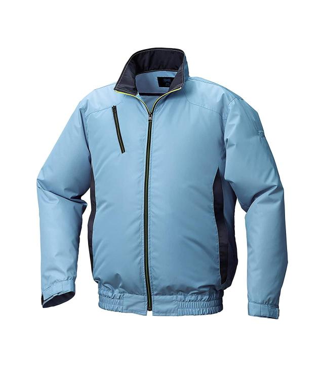 KUCHOFUKU 空調服 ポリエステル製カジュアル空調服ウェアのみライトブルー×ダークネイビー3L  KU92010C24S5 1着の通販は 7,060円