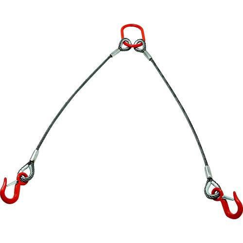 TRUSCO トラスコ中山 TRUSCO 2本吊りアルミロックスリング フック付き 12mmX2mの通販は