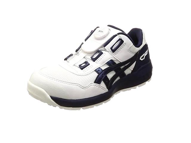 アシックス ウィンジョブ CP209 BOA 安全靴 ホワイト×ピーコート28 ASICS アシックス アシックス ウィンジョブCP209 BOA ホワイト