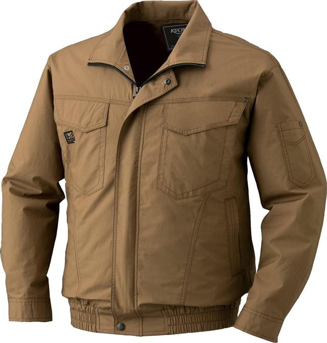 KUCHOFUKU 空調服 空調服 綿薄手タチエリウェアのみ キャメル 5L