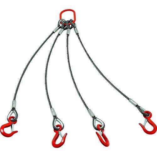 TRUSCO トラスコ中山 TRUSCO 4本吊りアルミロックスリング フック付き 12mmX1m