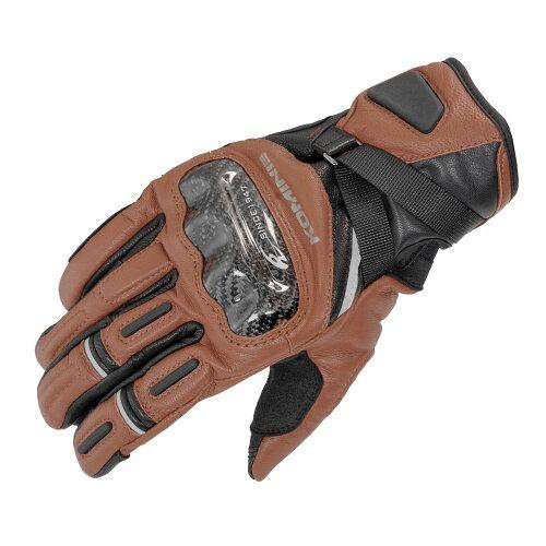 コミネ(Komine) GK-844 Protect Windproof Leather Gloves HG 品番:06-844 カラー:Brown サイズ:2XL