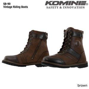 コミネ(Komine) SB-90 Vintage Riding Boots 品番:05-090 カラー:Brown サイズ:27.5の通販は