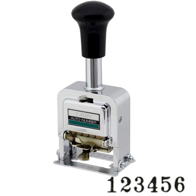 ライオン事務器 スタンプ ナンバリング C型 6桁 9様式 E字体 C-96