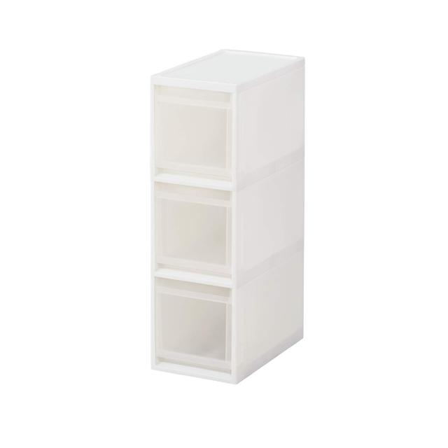 天馬(Tenma) 天馬 キッチン収納 ファビエ スキピタ スキピタストッカー ワイド3段 ホワイト 幅27×奥行45×高さ85cm S-030Wの通販は