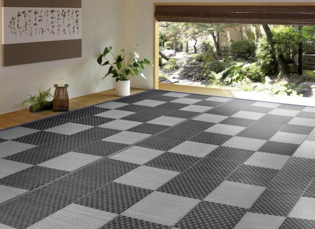 HAGIHARA 萩原 萩原 ラグ グレー 本間3畳 PPラグ い草風 水洗いOK 「矢倉」 81947830の通販は 7,719円