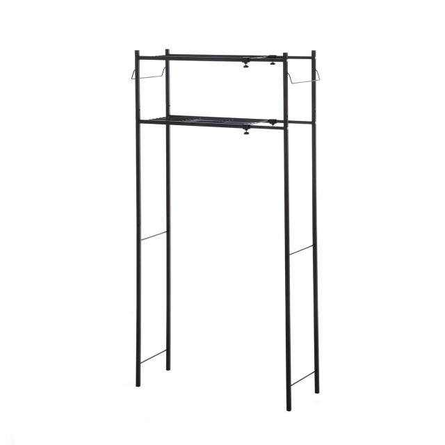 平安伸銅工業 ランドリー収納 マットブラック サイズ:幅58-80×奥行28.5×高149.5cm TLR-2Bの通販は 6,734円