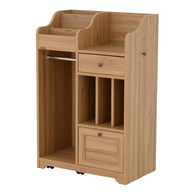 佐藤産業(SatoSangyo) 佐藤産業 ANRI ランドセルラック 幅70cm 奥行45cm 高さ106cm ナチュラル キッズ家具 キャスター付き ハンガーラック AN106-70RR DNAの通販は