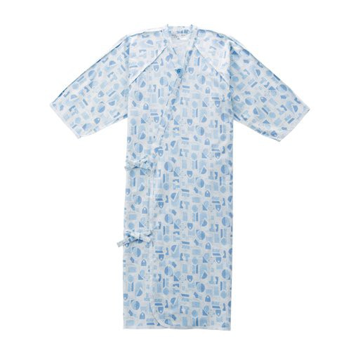 日本エンゼル ケアねまき【ガーゼタイプ】 ブルー L (5074)の通販は