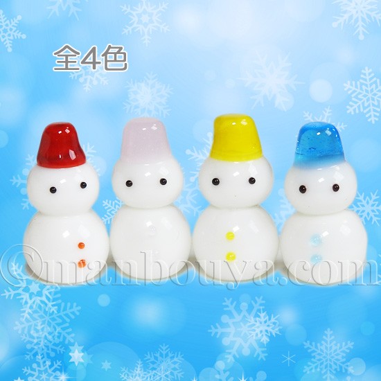 可愛い*°♡雪だるま君☆ミニチュア ガラス細工☆ 危なっかしい