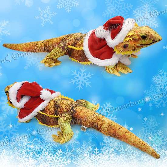 クリスマスプレゼント リアル トカゲ ぬいぐるみ 爬虫類 フトアゴヒゲ ...