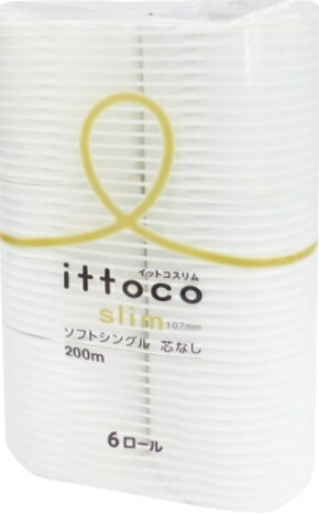 イトマン イットコ 芯なし スリム トイレットペーパー 0ｍ 6ロール シングル 8パック入り 業務用 まとめ買い 送料無料の通販はau Pay マーケット Kamiyasan