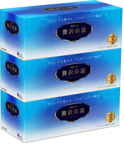 大王製紙　エリエール　贅沢保湿　400枚（200組）3箱　×10パック　ローションティッシュ　まとめ買い　送料無料