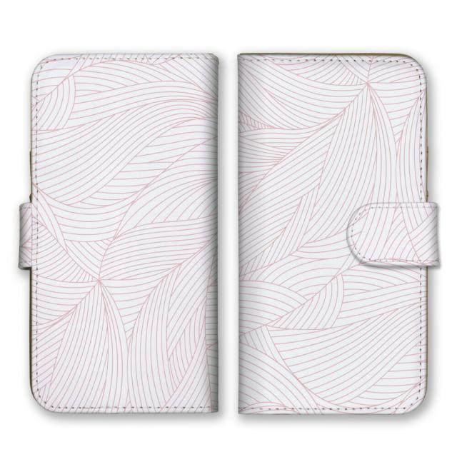スマホケース 手帳型 スマホカバー 手帳タイプ スマートフォン ケース カバー 模様 柄物 線画 ウェーブ レッド かわいい おしゃれ かっこの通販はau Pay マーケット スマホケース専門店funclover Au Pay マーケット店