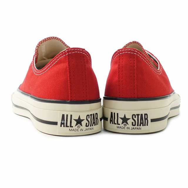 コンバース CONVERSE スニーカー メンズ レディース ローカット キャンバス オールスター J OX レッド 赤 CANVAS ALL STAR J OX