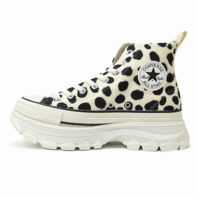 コンバース CONVERSE スニーカー ハイカット 厚底 メンズ レディース オールスター （Ｒ）トレックウエーブ アニマルファー HI ダルメシ