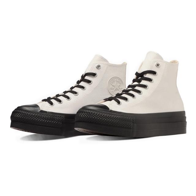 コンバース CONVERSE スニーカー ハイカット 厚底  オールスター (R) リフテッド オーバーテープ HI ホワイト/ブラック ALL STAR (R) LIFTED OVERTAPE HI