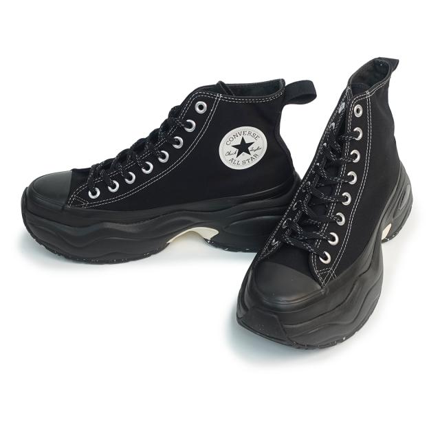 コンバース CONVERSE スニーカー メンズ レディース ハイカット 厚底 オールスター (R) サージトレーナー HI ブラック/ブラック ALL STAR (R) SURGETRAINER HI_1