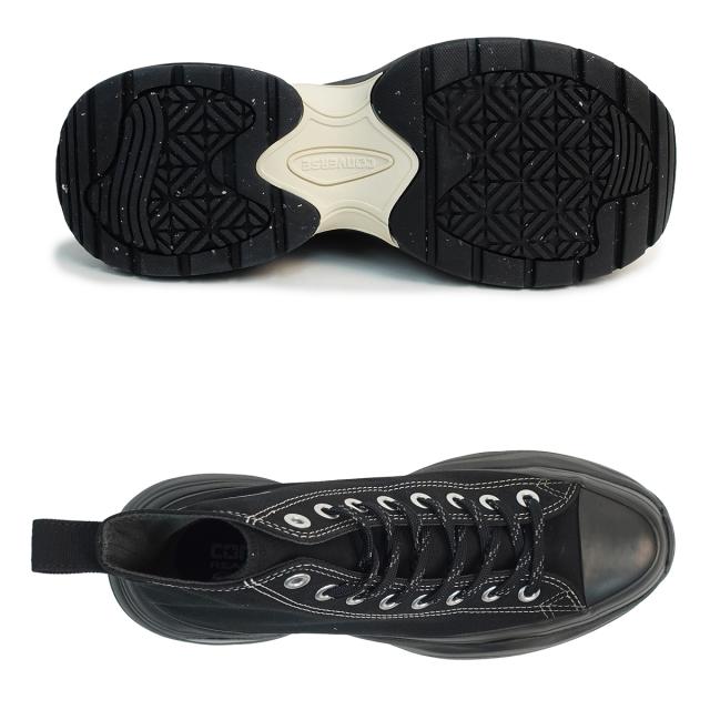 コンバース CONVERSE スニーカー メンズ レディース ハイカット 厚底 オールスター (R) サージトレーナー HI ブラック/ブラック ALL STAR (R) SURGETRAINER HI_3