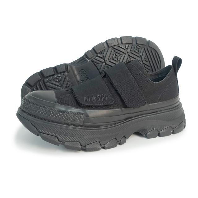 コンバース CONVERSE スニーカー 厚底 メンズ レディース オールスター トレックウエーブ V-2 OX ブラック ALL STAR TREKWAVE ベルクロ