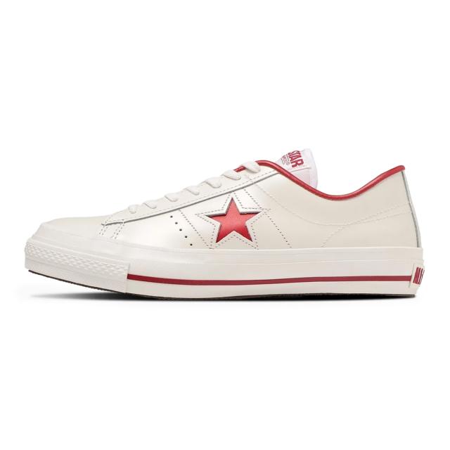 コンバース CONVERSE スニーカー メンズ レディース ローカット ワンスター J ホワイト/レッド ONE STAR J 日本製_1