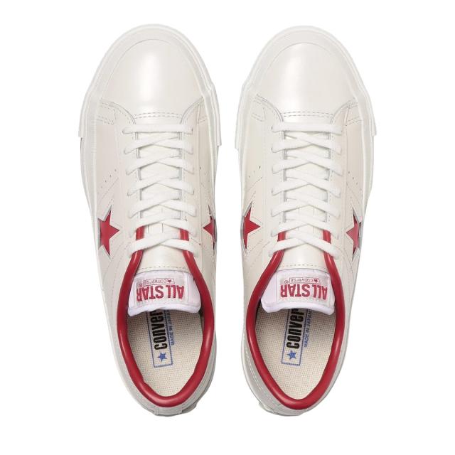 コンバース CONVERSE スニーカー メンズ レディース ローカット ワンスター J ホワイト/レッド ONE STAR J 日本製_3