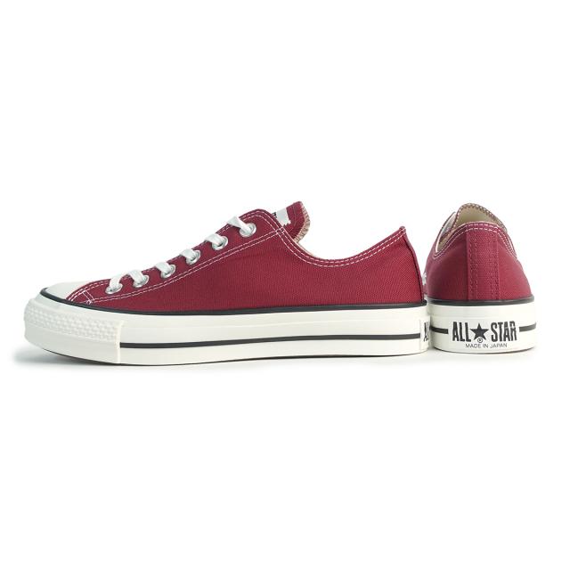 コンバース CONVERSE スニーカー メンズ レディース ローカット キャンバス オールスター J OX バーガンディ CANVAS ALL STAR J OX 日本製