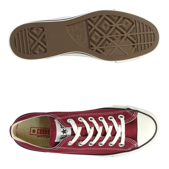 コンバース CONVERSE スニーカー メンズ レディース ローカット キャンバス オールスター J OX バーガンディ CANVAS ALL STAR J OX 日本製