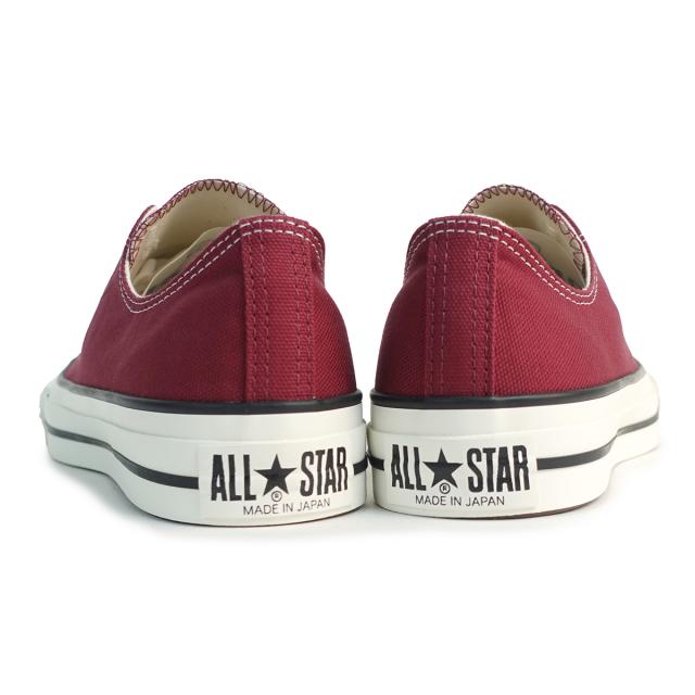 コンバース CONVERSE スニーカー メンズ レディース ローカット キャンバス オールスター J OX バーガンディ CANVAS ALL STAR J OX 日本製