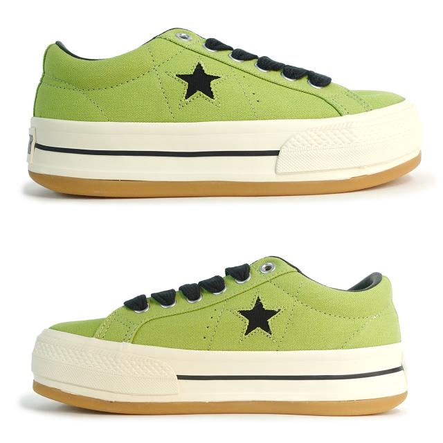 コンバース CONVERSE スニーカー メンズ レディース ローカット 厚底　ワンスターボーダースター OX ライトグリーン ONE STAR BOARDERSTAR OX_4