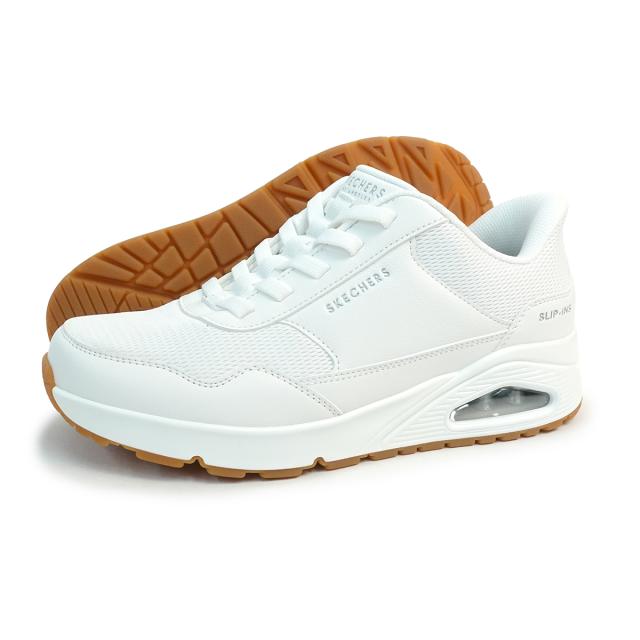 SKECHERS スケッチャーズ スリップインズ ハンズフリー スニーカー メンズ スリップインズウノ バンクシア 183022W WHT ホワイト SLIP-INS UNO BANKSIA