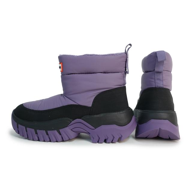 【並行輸入品】 HUNTER ハンター レディース ブーツ イントレピッド ワンダラー ショート スノー ブーツ UFS7119WWU-BGR ブラック / ドリーミーグレープ INTREPID WANDERER SHORT SNOW BOOT BGR_2