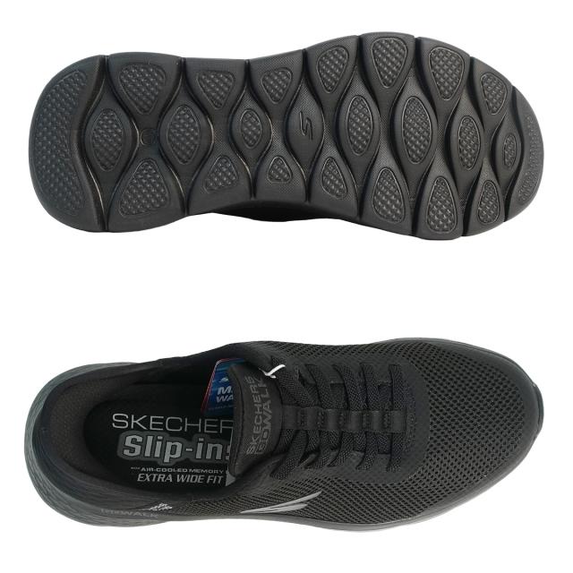 SKECHERS スケッチャーズ スニーカー スリップインズ ゴーウォーク フレックス ハンズ アップ 216324WW BBK ブラック エクストラワイド 幅広_3