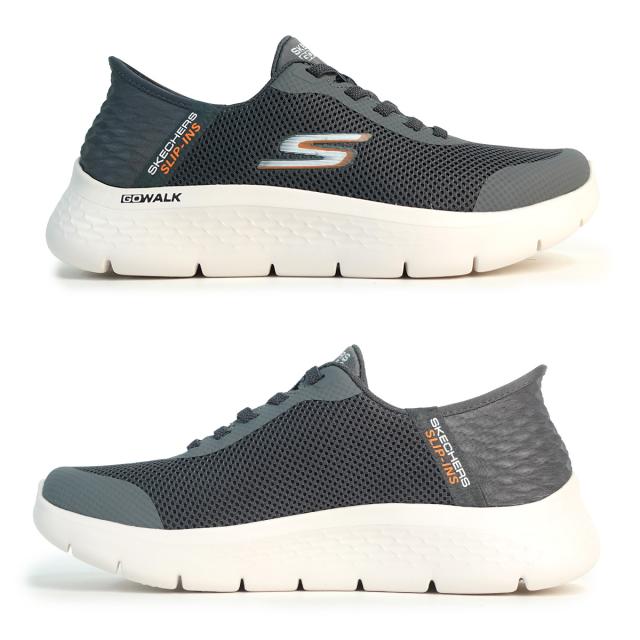 SKECHERS スケッチャーズ スニーカー スリップインズ ゴーウォーク フレックス ハンズ アップ 216324WW GRY グレー エクストラワイド 幅広_4