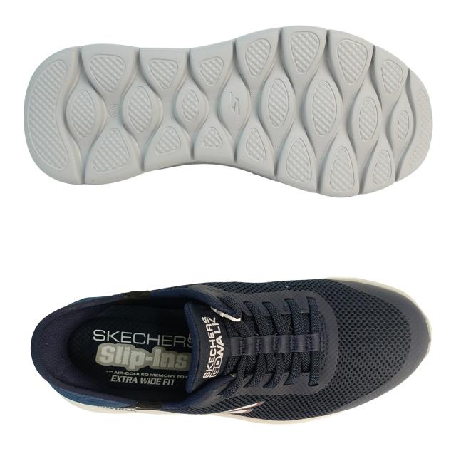 SKECHERS スケッチャーズ スニーカー スリップインズ ゴーウォーク フレックス ハンズ アップ 216324WW NVY ネイビー エクストラワイド 幅広_3