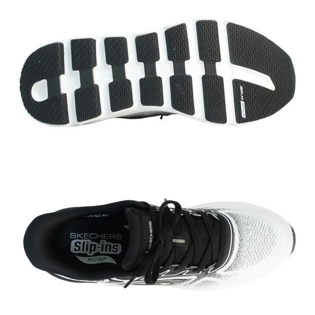 SKECHERS スケッチャーズ スニーカー スリップインズ ゴーラン アーチ形相応う グライドステップ 221120 WBK 白いこと/黒いこと