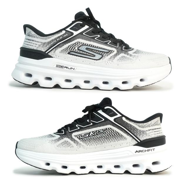 SKECHERS スケッチャーズ スニーカー スリップインズ ゴーラン アーチ形相応う グライドステップ 221120 WBK 白いこと/黒いこと