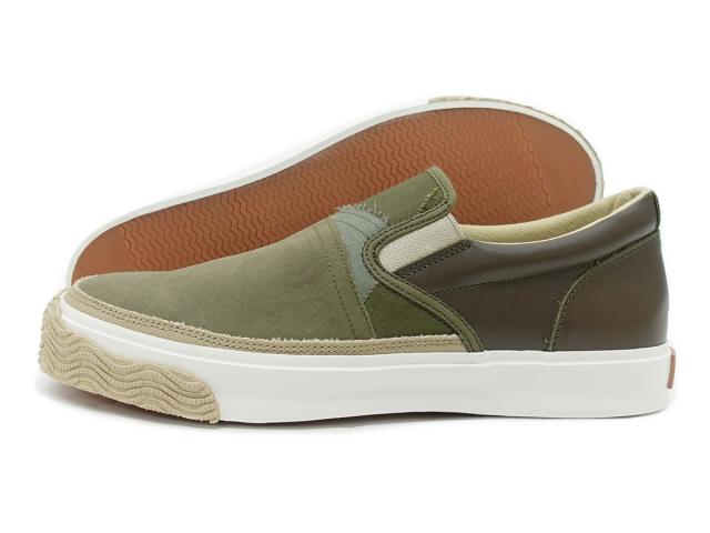 スピングルムーブ SPINGLE MOVE スニーカー スリッポン メンズ SPM-1301 カーキ KHAKI ミリタリー サステナブル プレゼント