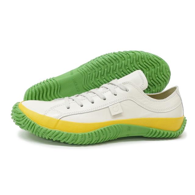 SPINGLE スピングル スニーカー ローカット SP-110 アイボリー/グリーン メンズ レディース 革 カンガルーレザー  定番 日本製 スピングルムーブ