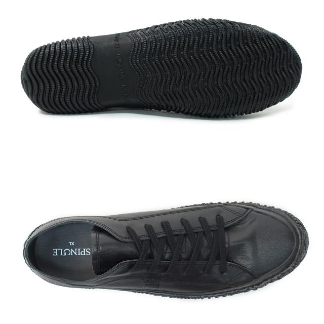 SPINULE 黒 レザースニーカー LL SPINULE 黒 レザー スニーカー